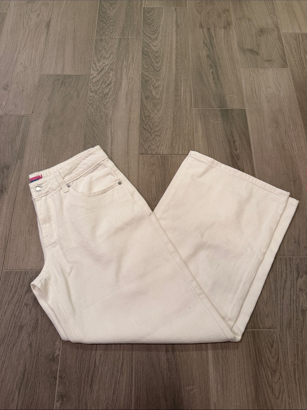 Edikted Women's White Wide-Leg Jeans Size M